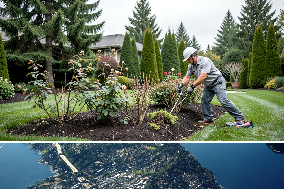 Composite Fence Installation in Mercer Island, King County, WA - Composite performs well year-round, though drier spring-to-fall weeks help footings cure before the panels go up.