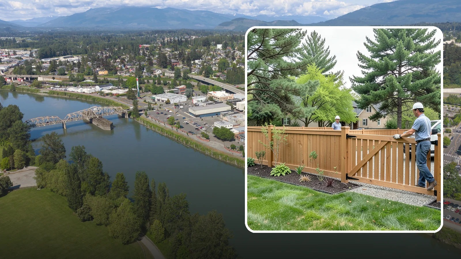 Composite Fence Installation in Mount Vernon, Skagit County, WA - We build modern composite fences that pair the warmth of wood with rot-proof durability made for wet Northwest conditions.