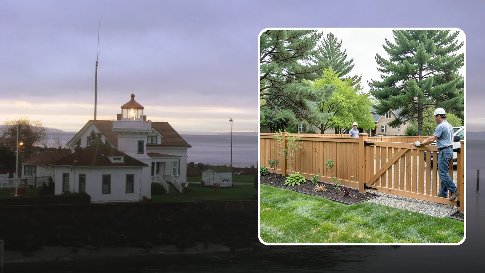 Composite Fence Installation in Mukilteo, Snohomish County, WA - We build modern composite fences that pair the warmth of wood with rot-proof durability made for wet Northwest conditions.
