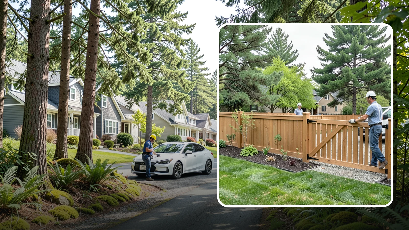 Composite Fence Installation in Normandy Park, King County, WA - We build modern composite fences that pair the warmth of wood with rot-proof durability made for wet Northwest conditions.