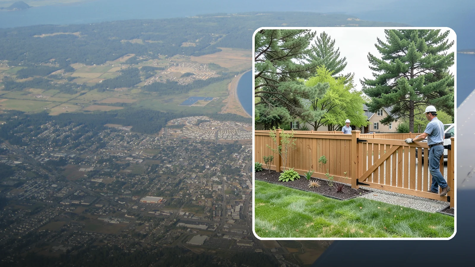 Composite Fence Installation in Oak Harbor, Island County, WA - We build modern composite fences that pair the warmth of wood with rot-proof durability made for wet Northwest conditions.