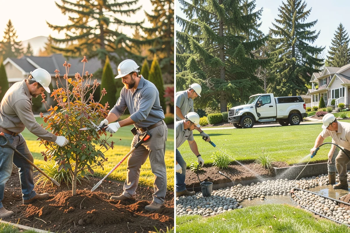 Composite Fence Installation in Orting, Pierce County, WA - Review board style, color, and layout on site