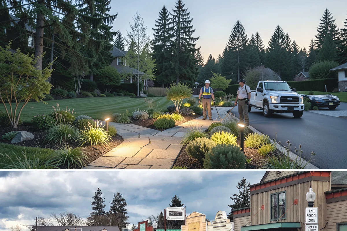 Composite Fence Installation in Roy, Pierce County, WA - Composite performs well year-round, though drier spring-to-fall weeks help footings cure before the panels go up.