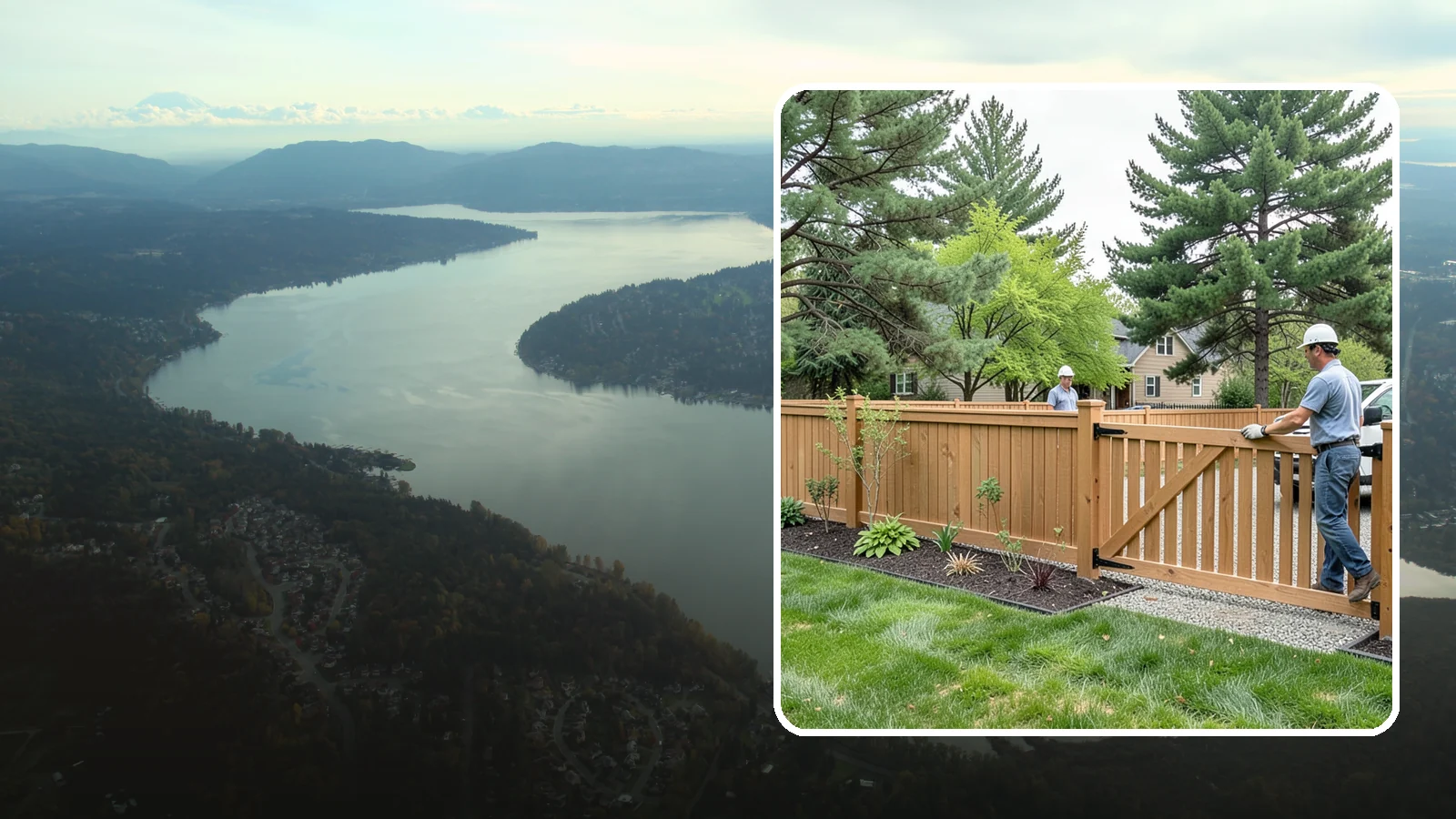 Composite Fence Installation in Sammamish, King County, WA - We build modern composite fences that pair the warmth of wood with rot-proof durability made for wet Northwest conditions.