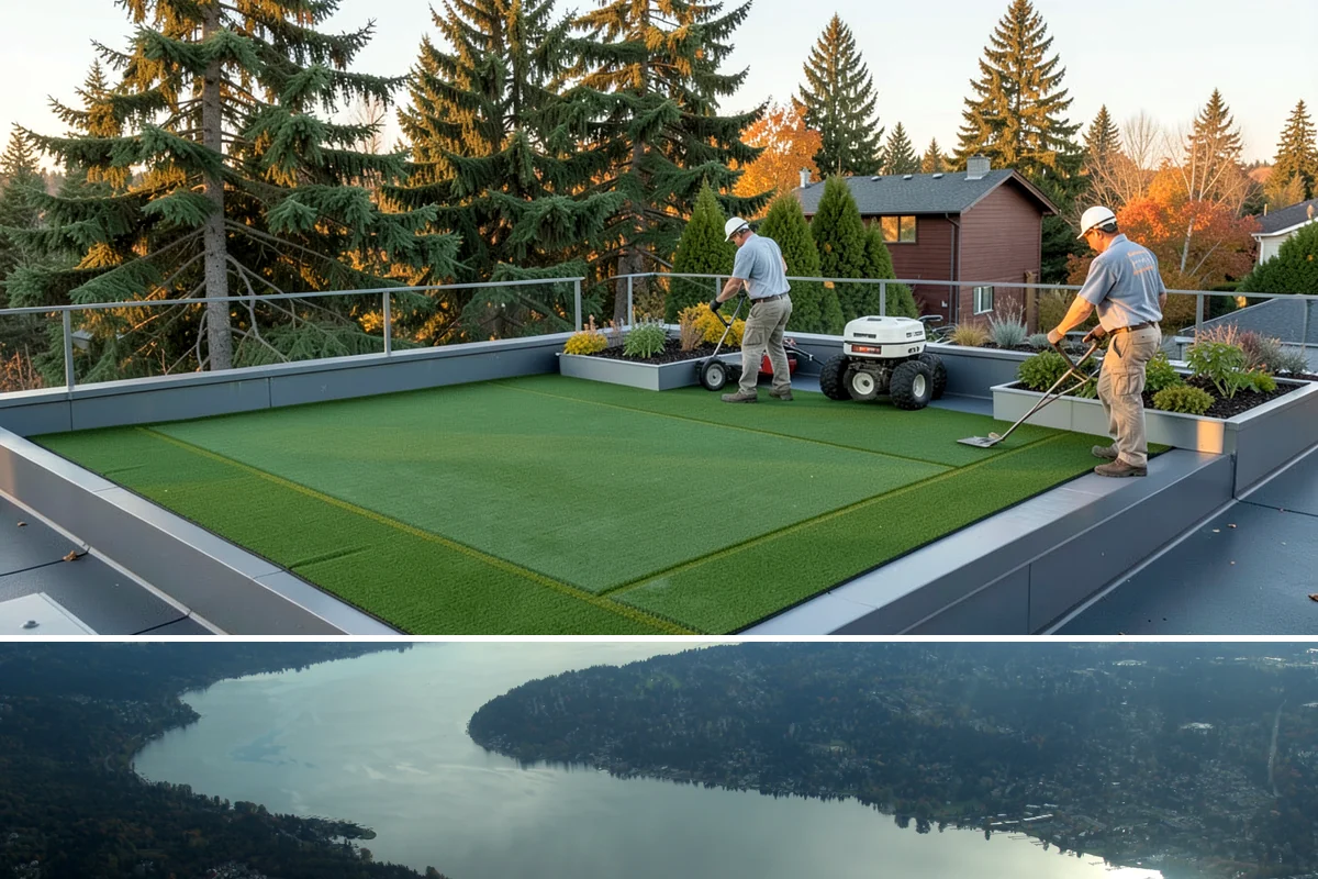 Composite Fence Installation in Sammamish, King County, WA - Composite performs well year-round, though drier spring-to-fall weeks help footings cure before the panels go up.