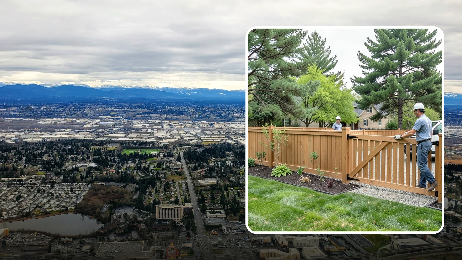 Composite Fence Installation in SeaTac, King County, WA - We build modern composite fences that pair the warmth of wood with rot-proof durability made for wet Northwest conditions.