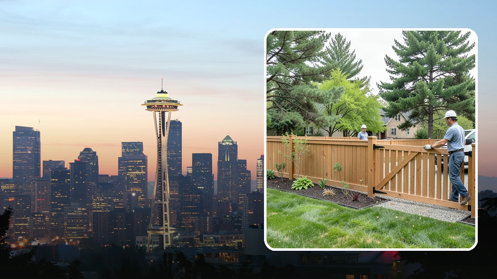 Composite Fence Installation in Seattle, King County, WA - We build modern composite fences that pair the warmth of wood with rot-proof durability made for wet Northwest conditions.
