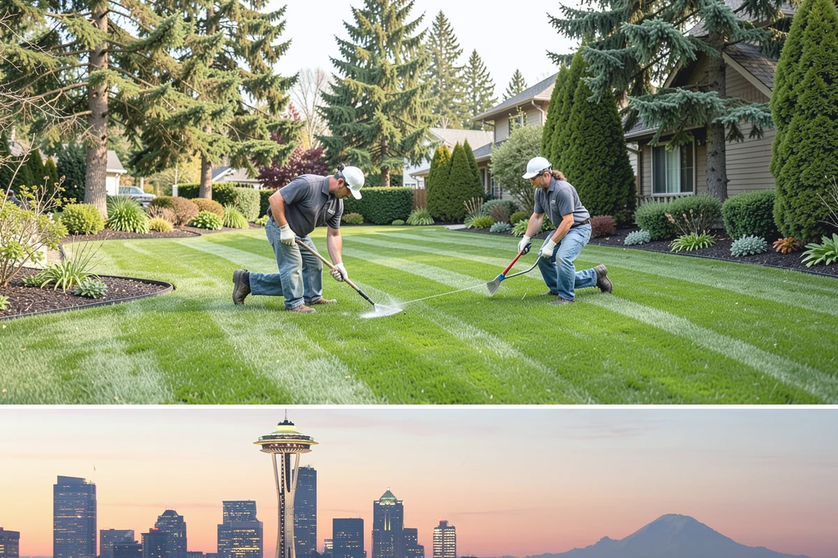 Composite Fence Installation in Seattle, King County, WA - Composite performs well year-round, though drier spring-to-fall weeks help footings cure before the panels go up.