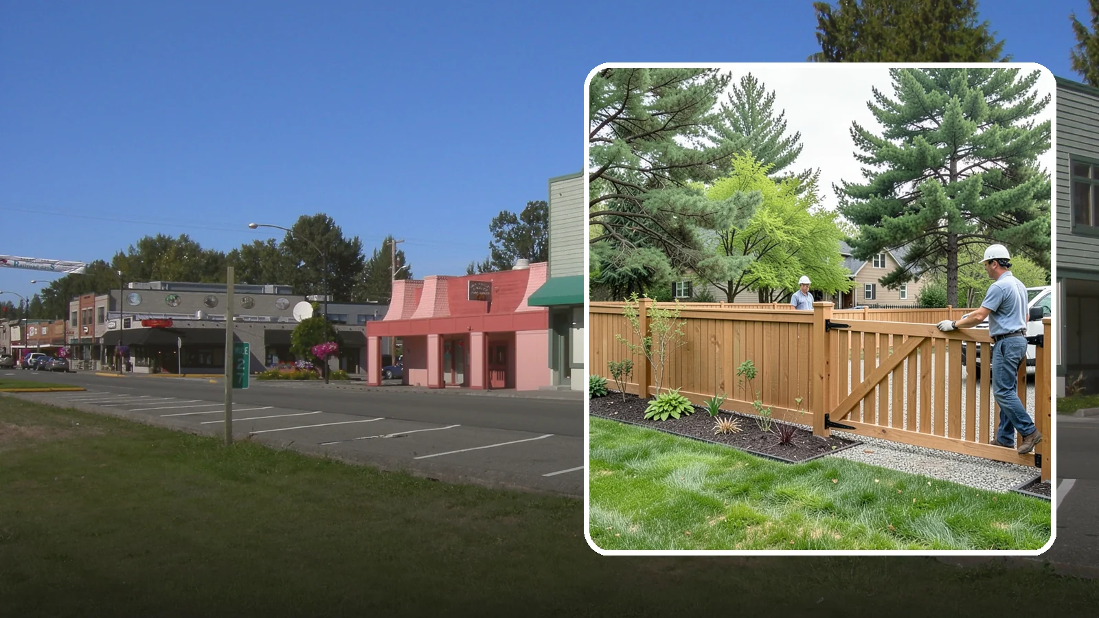 Composite Fence Installation in Snoqualmie, King County, WA - We build modern composite fences that pair the warmth of wood with rot-proof durability made for wet Northwest conditions.