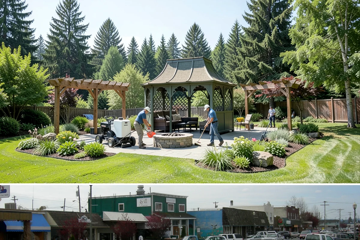 Composite Fence Installation in Stanwood, Snohomish County, WA - Composite performs well year-round, though drier spring-to-fall weeks help footings cure before the panels go up.