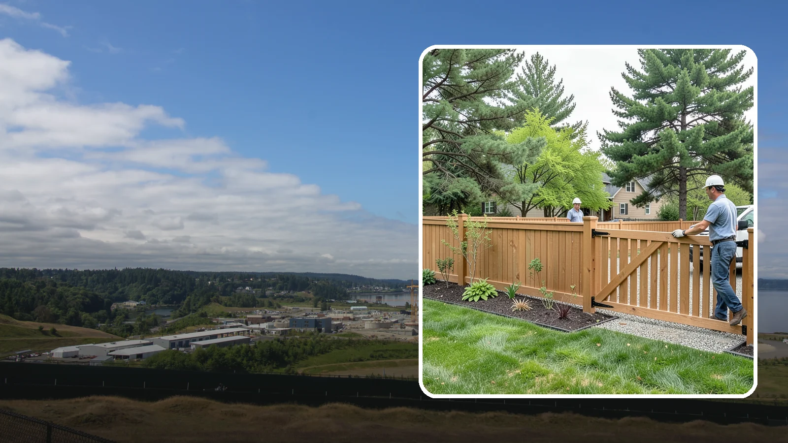 Composite Fence Installation in University Place, Pierce County, WA - We build modern composite fences that pair the warmth of wood with rot-proof durability made for wet Northwest conditions.