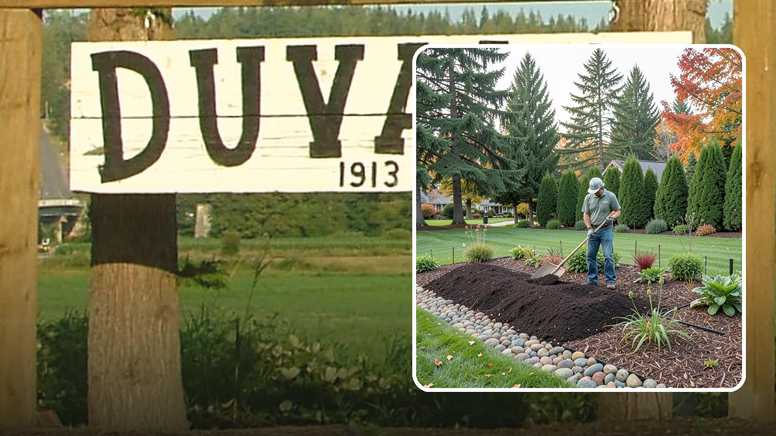 Compost Application in Duvall, King County, WA - Nutrient-rich compost spread over beds and lawns to build healthy soil and feed plants naturally.