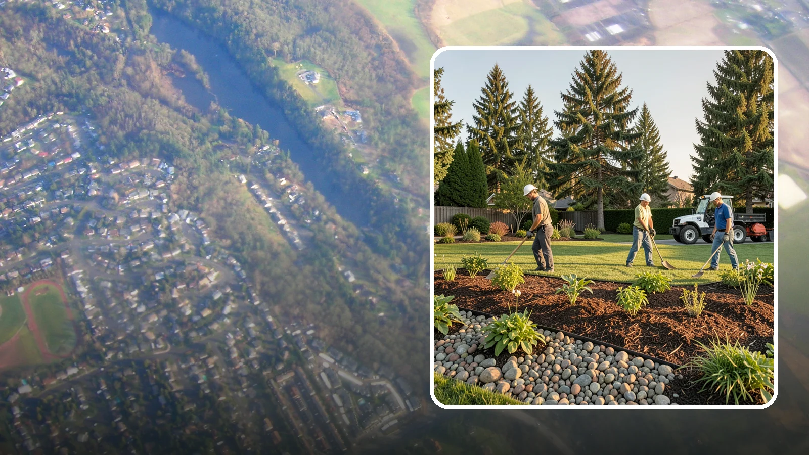 Compost Installation in Algona, King County, WA - A rich compost top-dress that feeds soil and revitalizes tired beds and lawns.