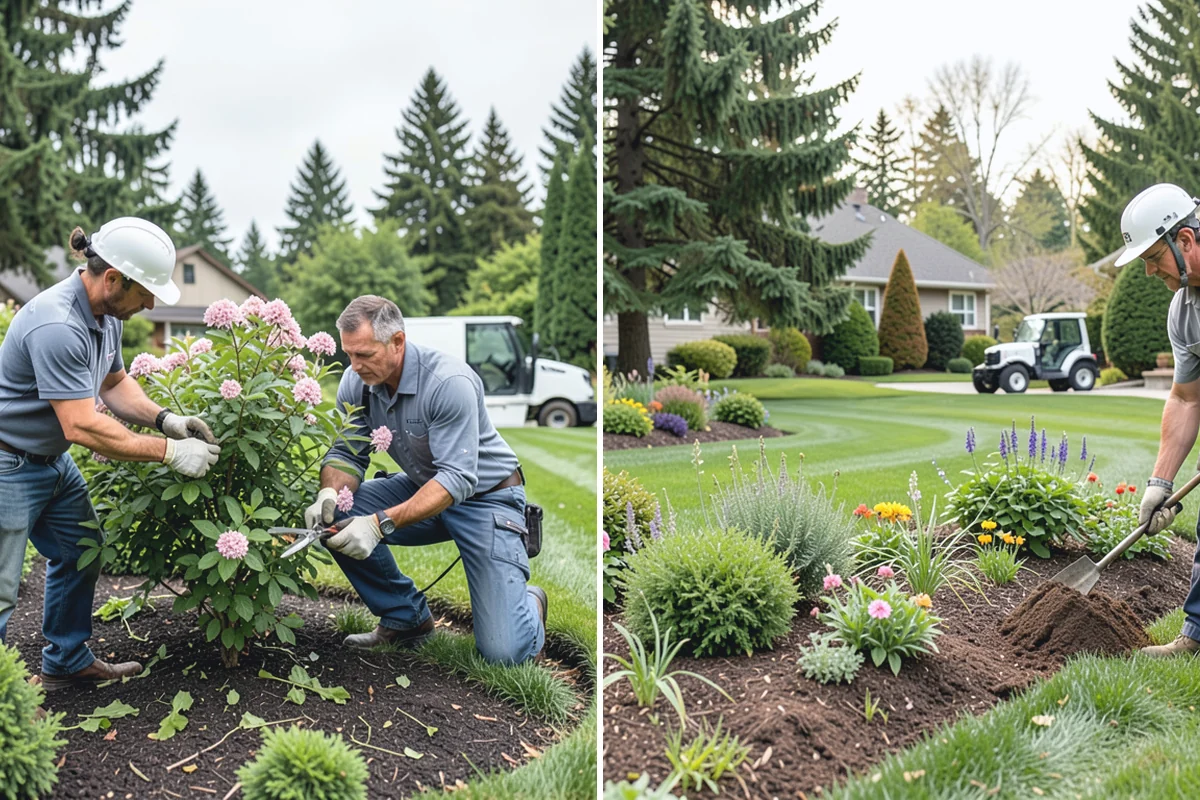 Compost Installation in Auburn, King County, WA - Assess bed or lawn areas and clear surface debris