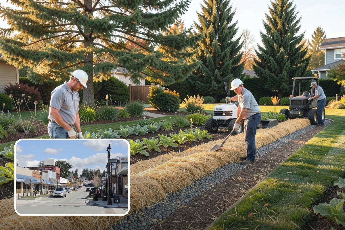 Compost Installation in Bothell, King County, WA - Enriches soil with organic matter and slow-release nutrients