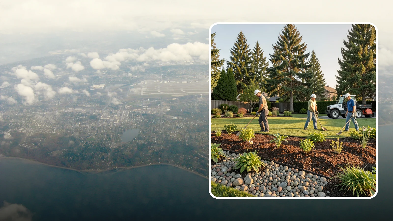 Compost Installation in Burien, King County, WA - A rich compost top-dress that feeds soil and revitalizes tired beds and lawns.