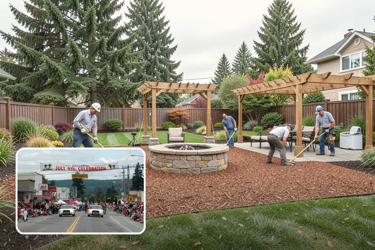 Compost Installation in Carnation, King County, WA - Enriches soil with organic matter and slow-release nutrients