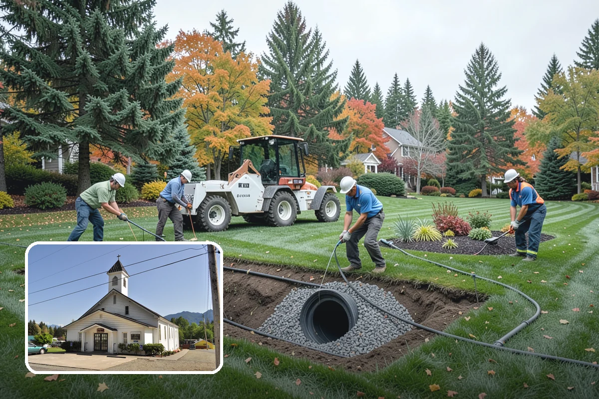 Compost Installation in Concrete, Skagit County, WA - Enriches soil with organic matter and slow-release nutrients