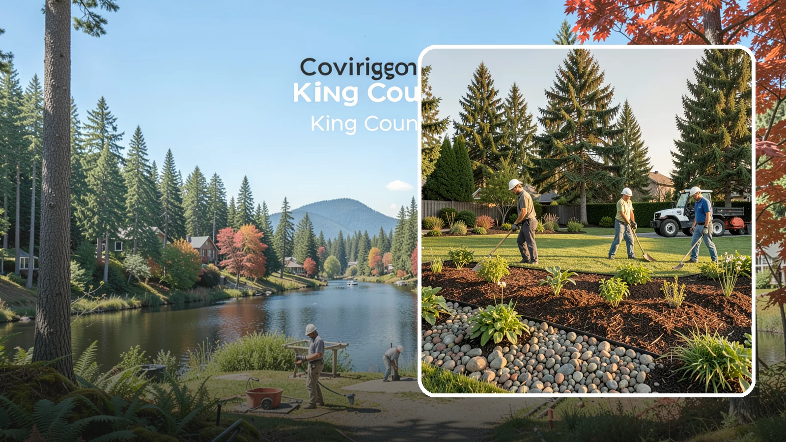 Compost Installation in Covington, King County, WA - A rich compost top-dress that feeds soil and revitalizes tired beds and lawns.