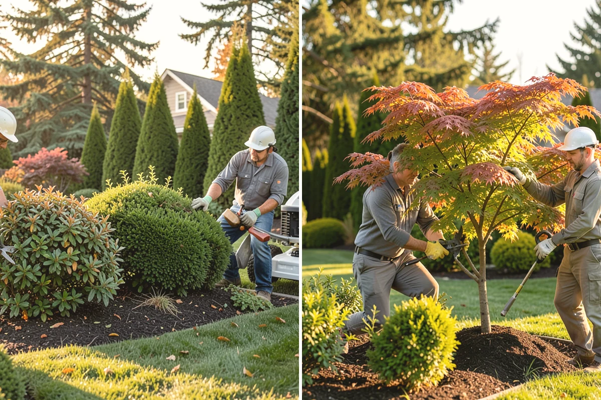 Compost Installation in Covington, King County, WA - Assess bed or lawn areas and clear surface debris
