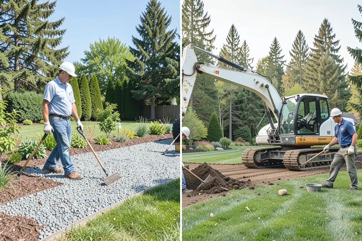 Compost Installation in Darrington, Snohomish County, WA - Assess bed or lawn areas and clear surface debris
