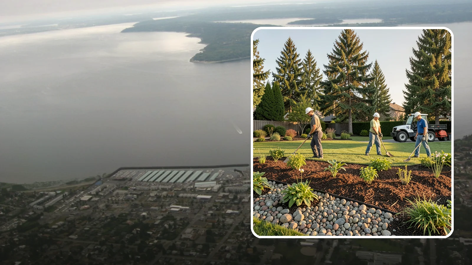 Compost Installation in Des Moines, King County, WA - A rich compost top-dress that feeds soil and revitalizes tired beds and lawns.