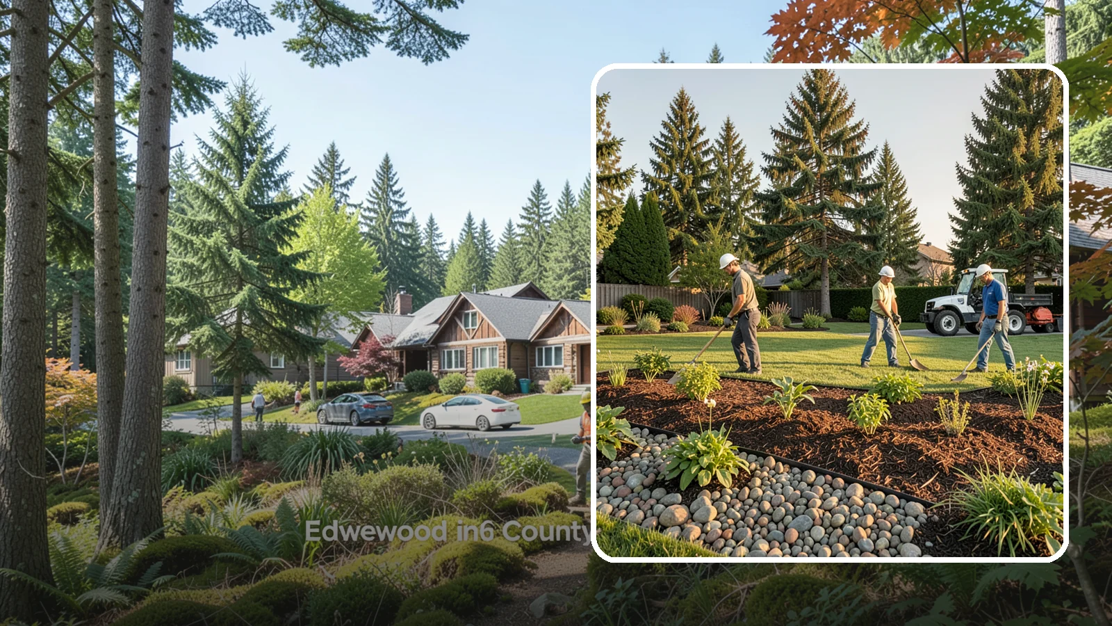 Compost Installation in Edgewood, Pierce County, WA - A rich compost top-dress that feeds soil and revitalizes tired beds and lawns.