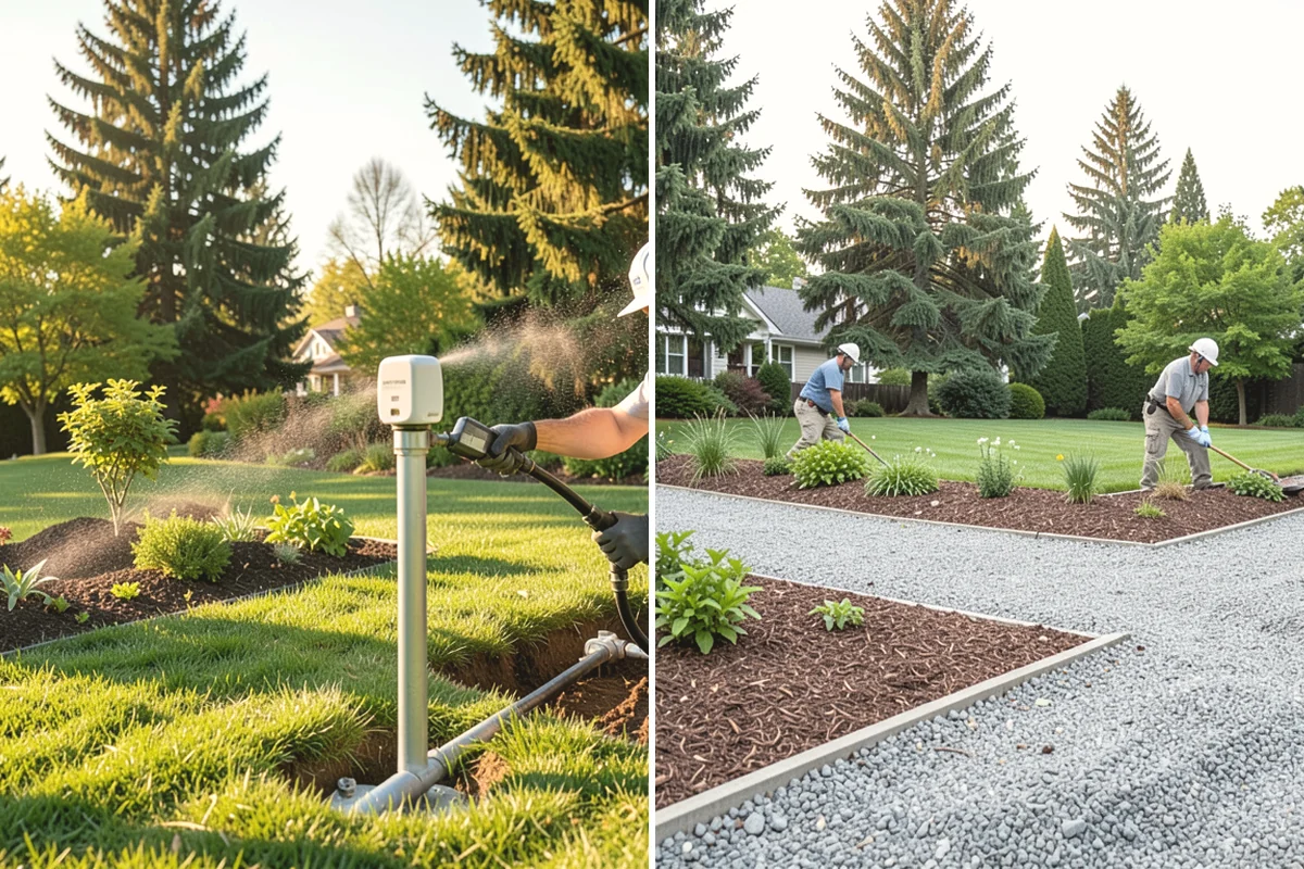 Compost Installation in Edgewood, Pierce County, WA - Assess bed or lawn areas and clear surface debris