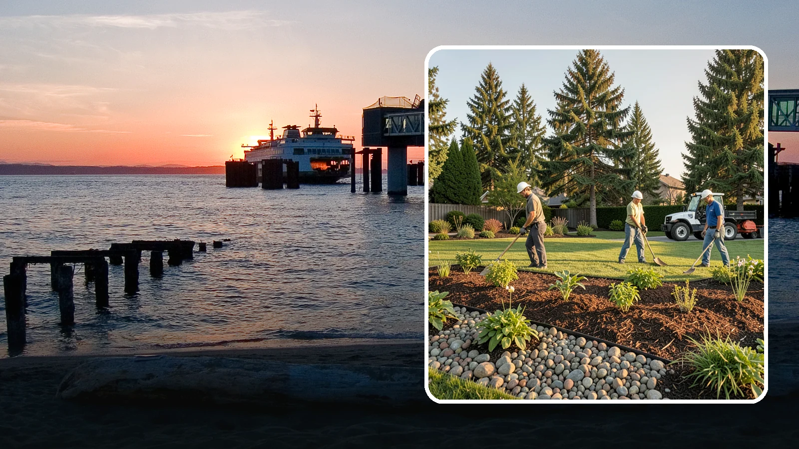 Compost Installation in Edmonds, Snohomish County, WA - A rich compost top-dress that feeds soil and revitalizes tired beds and lawns.