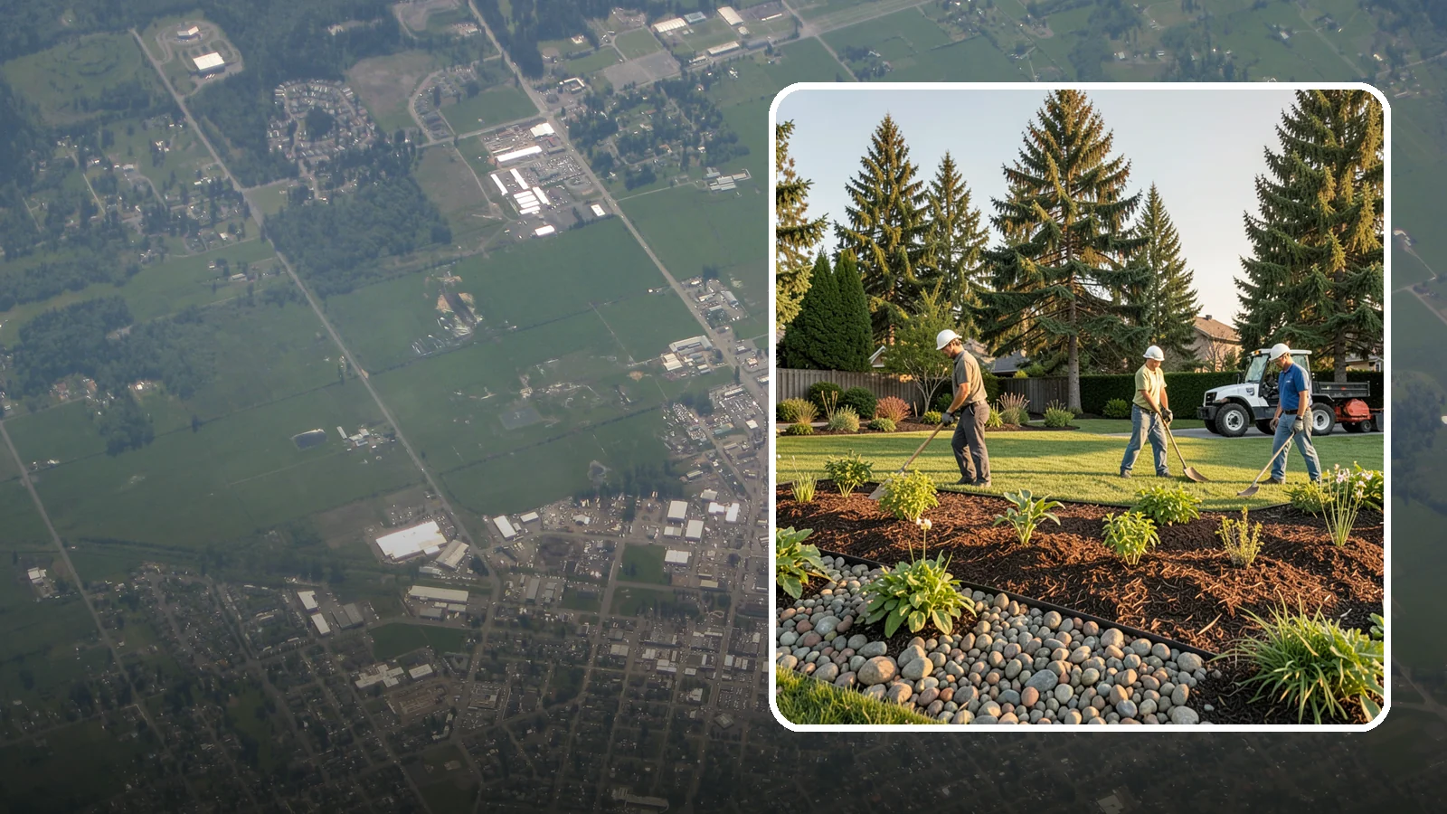 Compost Installation in Enumclaw, King County, WA - A rich compost top-dress that feeds soil and revitalizes tired beds and lawns.