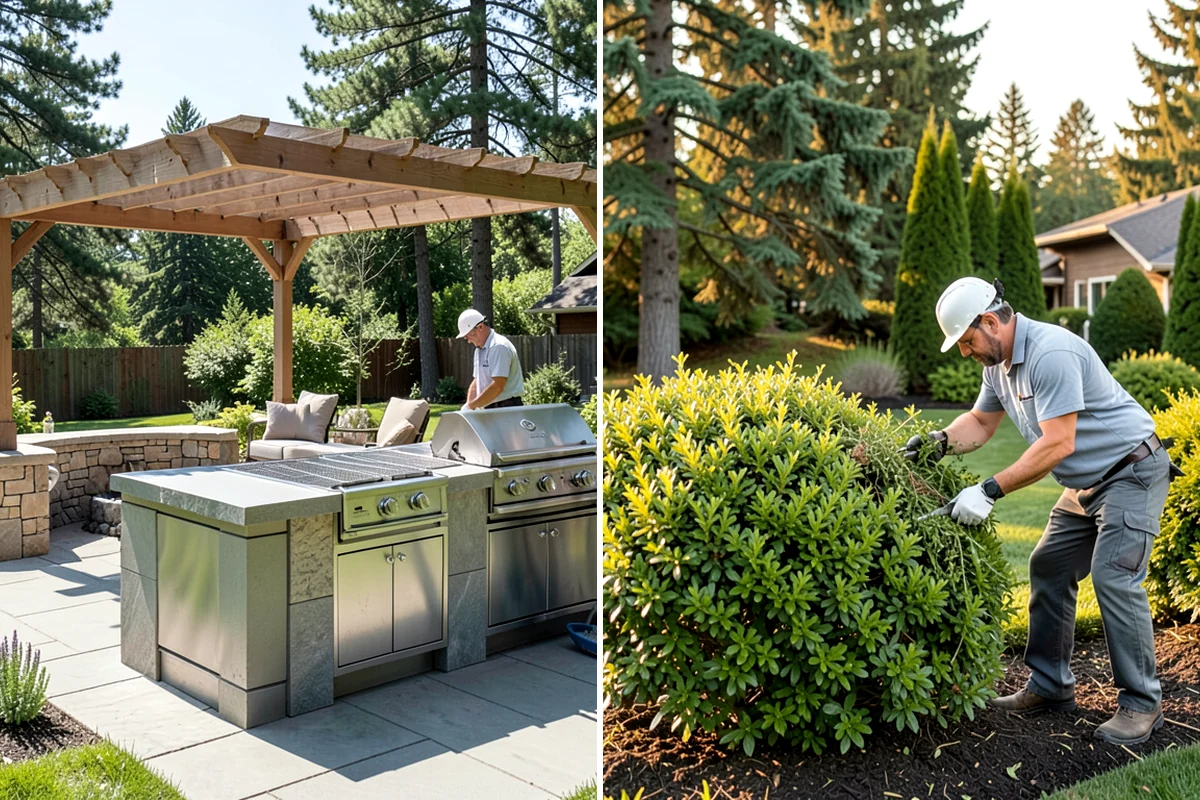 Compost Installation in Enumclaw, King County, WA - Assess bed or lawn areas and clear surface debris