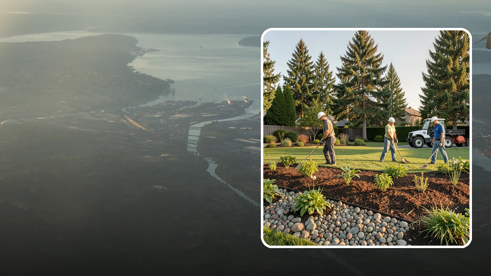 Compost Installation in Fife, Pierce County, WA - A rich compost top-dress that feeds soil and revitalizes tired beds and lawns.