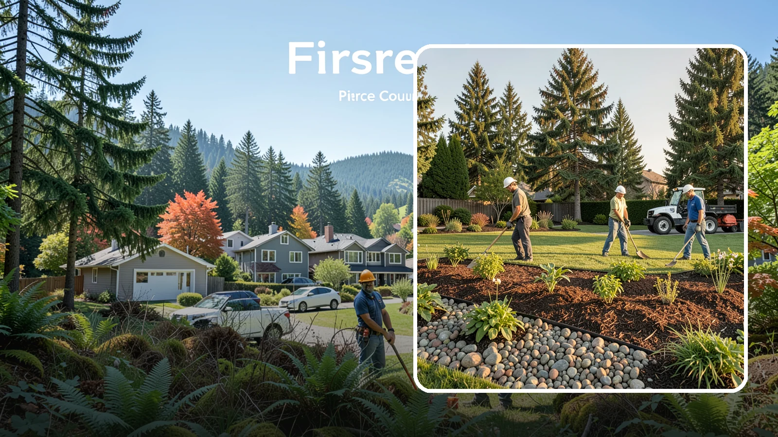 Compost Installation in Fircrest, Pierce County, WA - A rich compost top-dress that feeds soil and revitalizes tired beds and lawns.