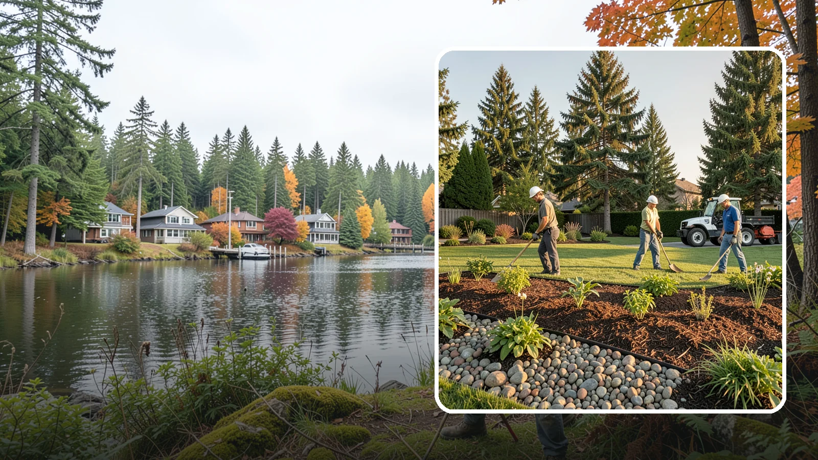 Compost Installation in La Conner, Skagit County, WA - A rich compost top-dress that feeds soil and revitalizes tired beds and lawns.