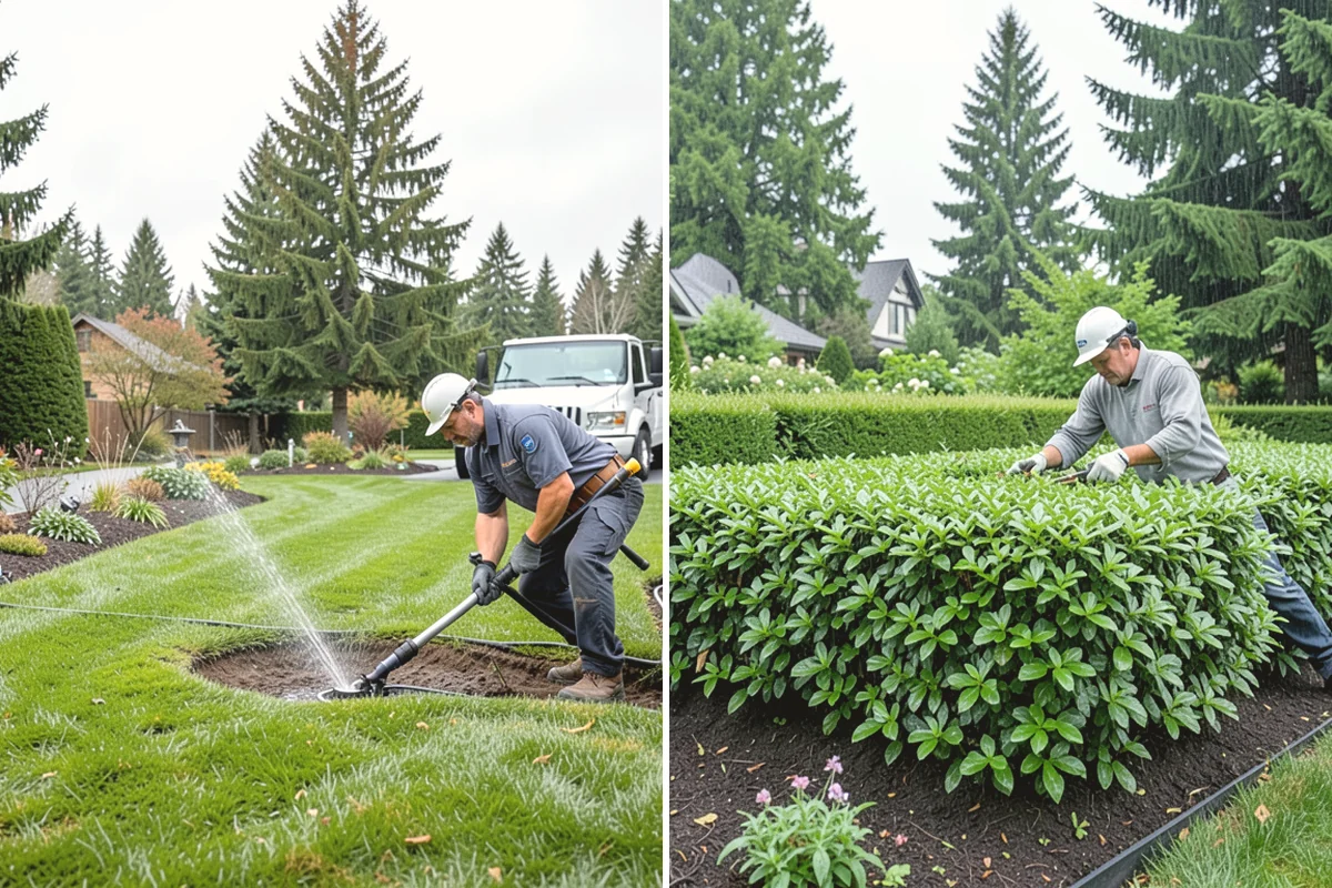 Compost Installation in La Conner, Skagit County, WA - Assess bed or lawn areas and clear surface debris