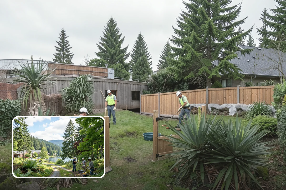 Compost Installation in Lake Forest Park, King County, WA - Enriches soil with organic matter and slow-release nutrients