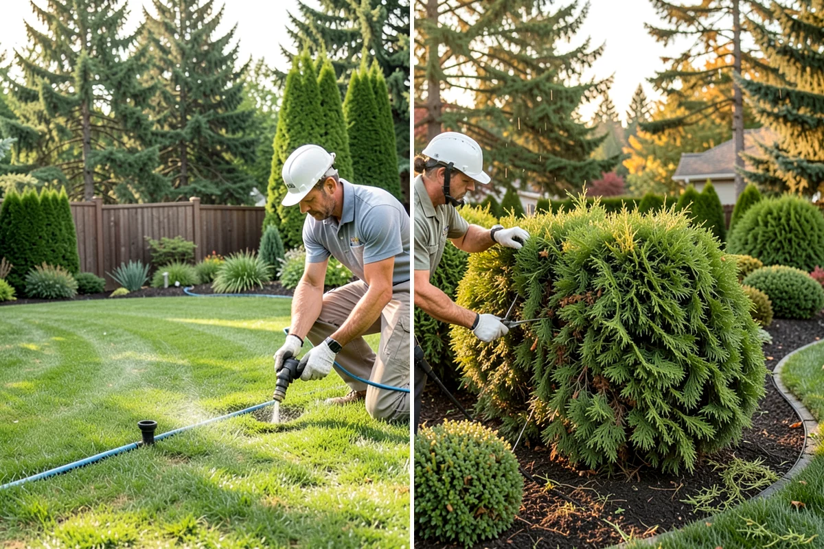 Compost Installation in Lake Forest Park, King County, WA - Assess bed or lawn areas and clear surface debris