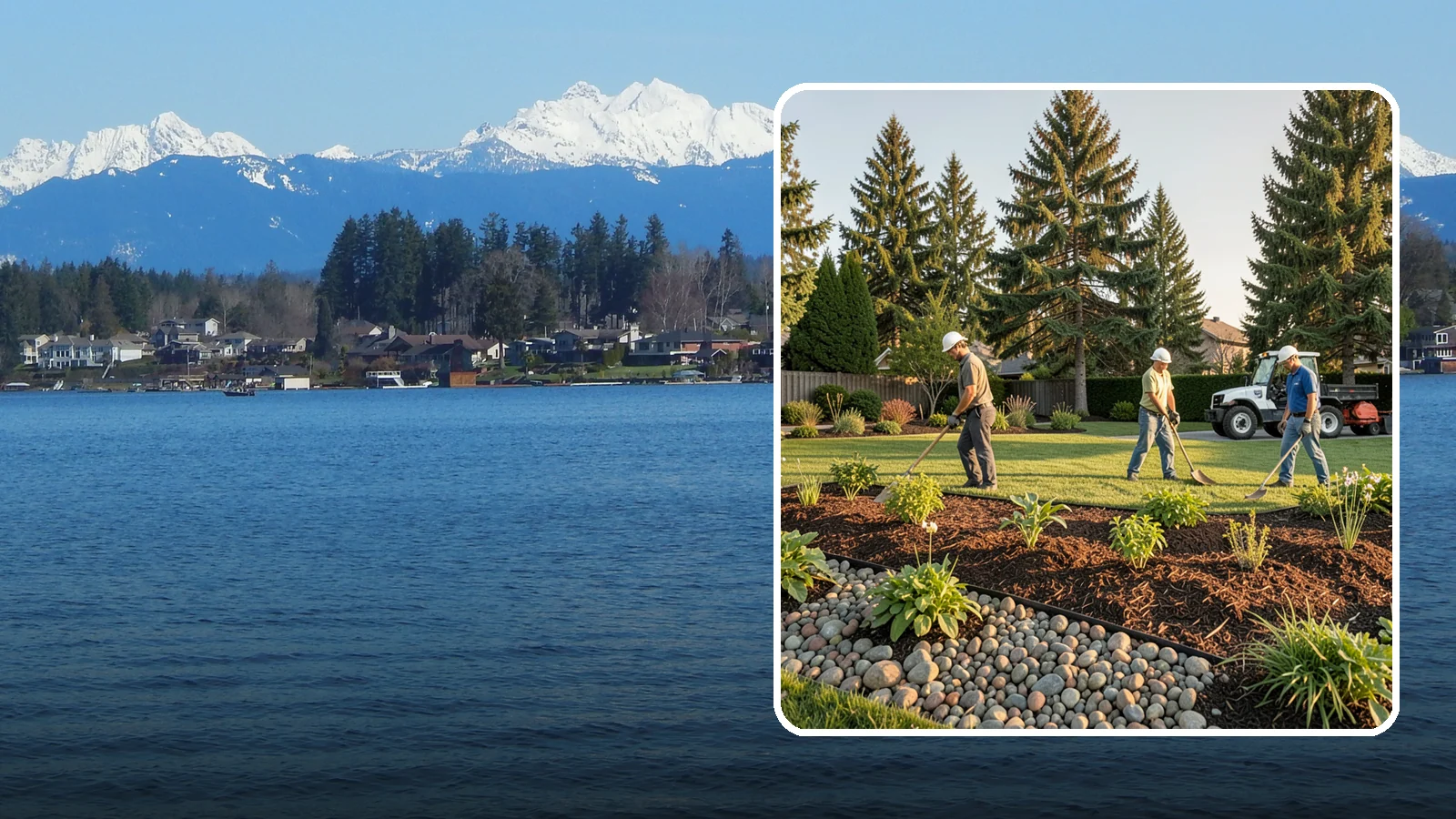 Compost Installation in Lake Stevens, Snohomish County, WA - A rich compost top-dress that feeds soil and revitalizes tired beds and lawns.