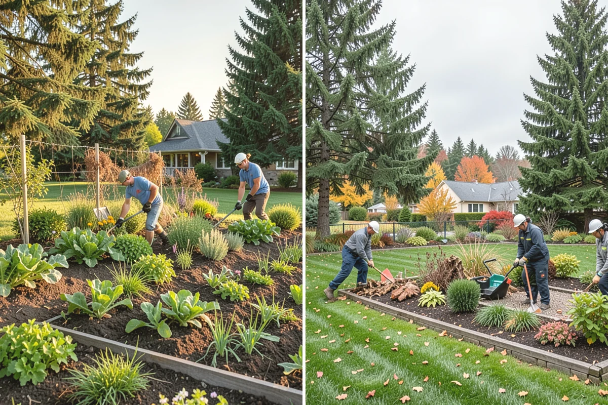 Compost Installation in Lake Stevens, Snohomish County, WA - Assess bed or lawn areas and clear surface debris