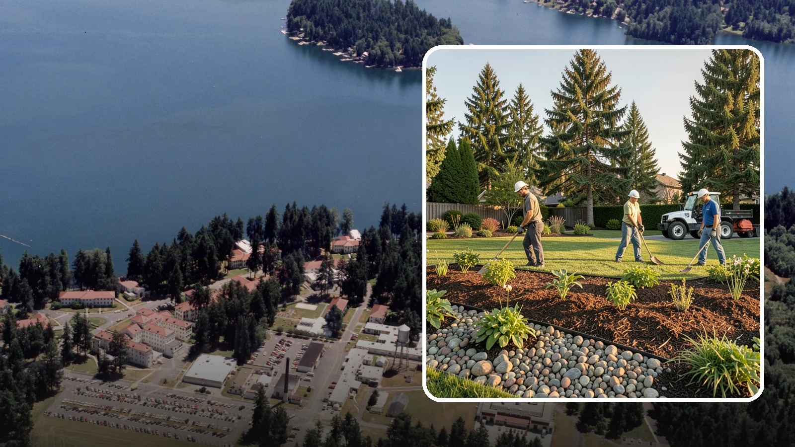 Compost Installation in Lakewood, Pierce County, WA - A rich compost top-dress that feeds soil and revitalizes tired beds and lawns.