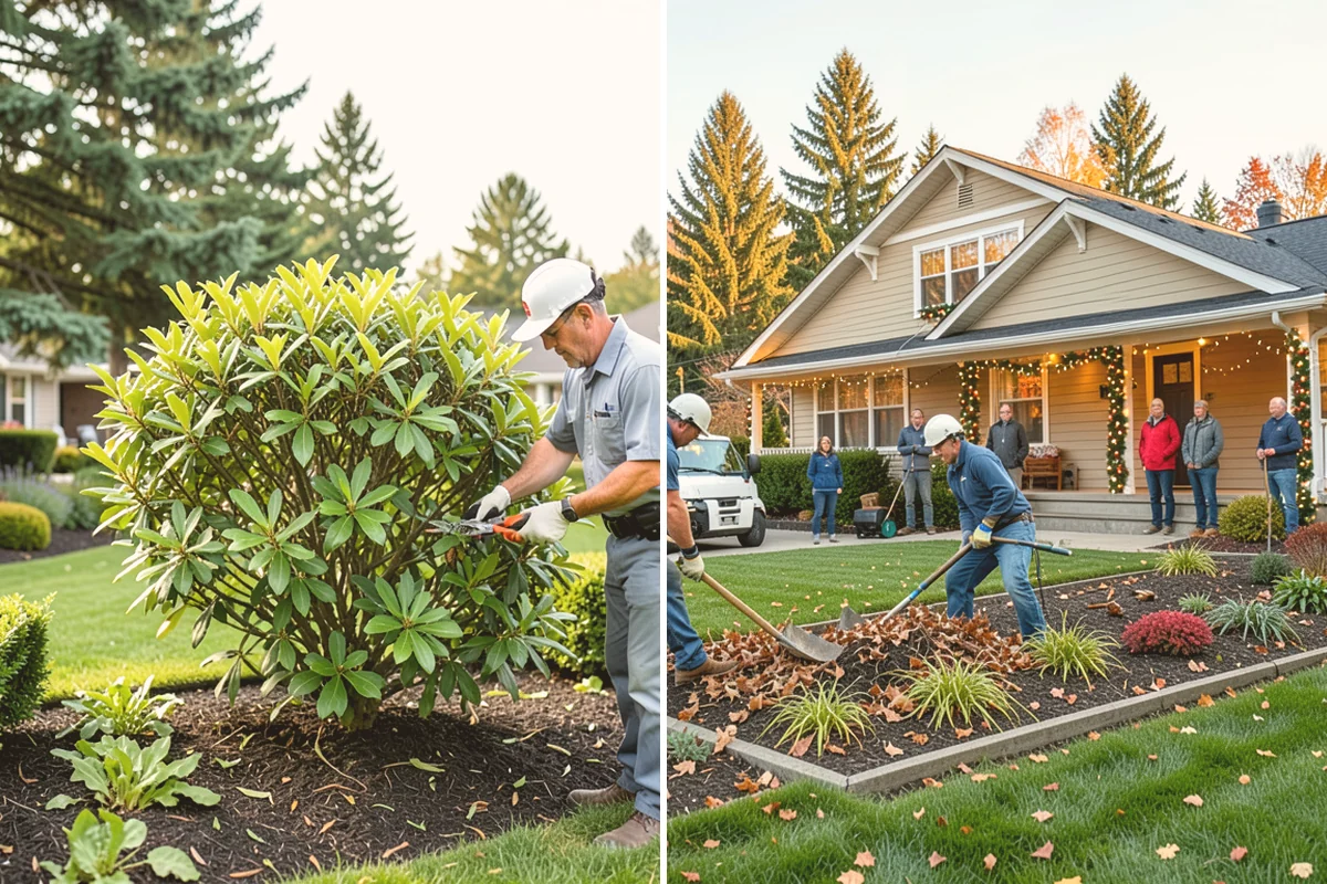 Compost Installation in Langley, Island County, WA - Assess bed or lawn areas and clear surface debris