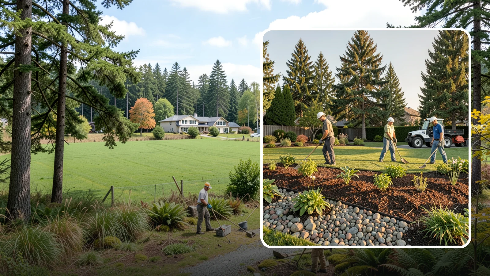 Compost Installation in Lyman, Skagit County, WA - A rich compost top-dress that feeds soil and revitalizes tired beds and lawns.