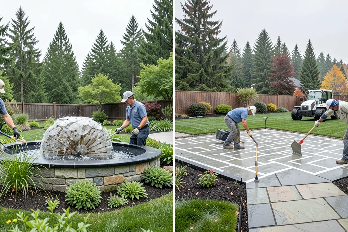 Compost Installation in Lyman, Skagit County, WA - Assess bed or lawn areas and clear surface debris