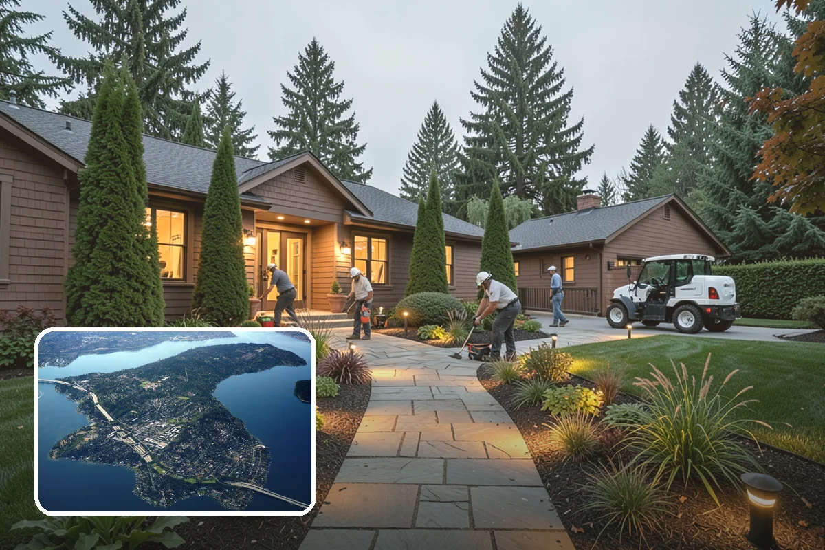 Compost Installation in Mercer Island, King County, WA - Enriches soil with organic matter and slow-release nutrients