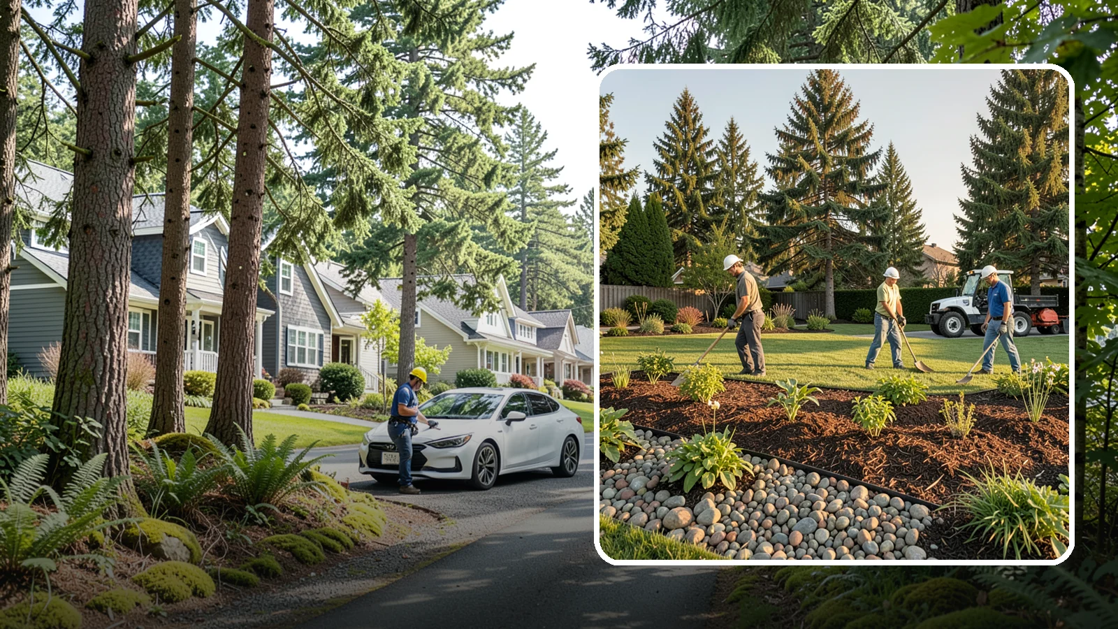 Compost Installation in Normandy Park, King County, WA - A rich compost top-dress that feeds soil and revitalizes tired beds and lawns.