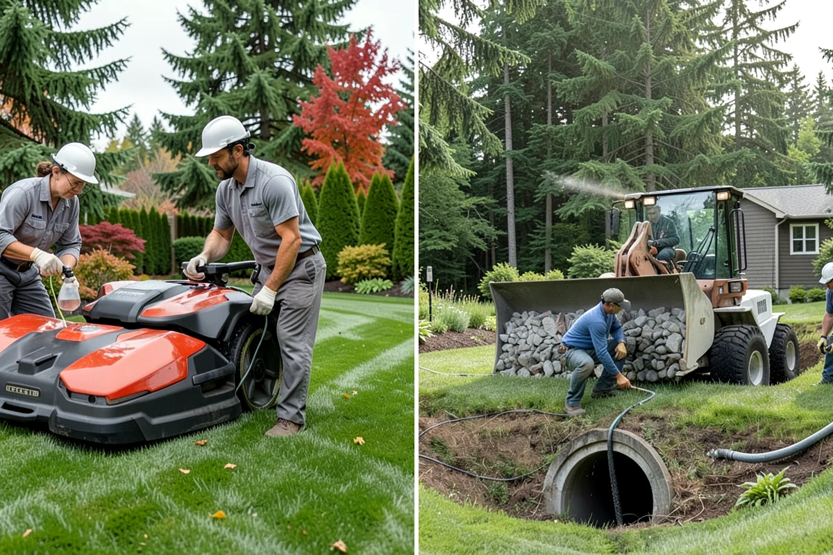 Compost Installation in Puyallup, Pierce County, WA - Assess bed or lawn areas and clear surface debris