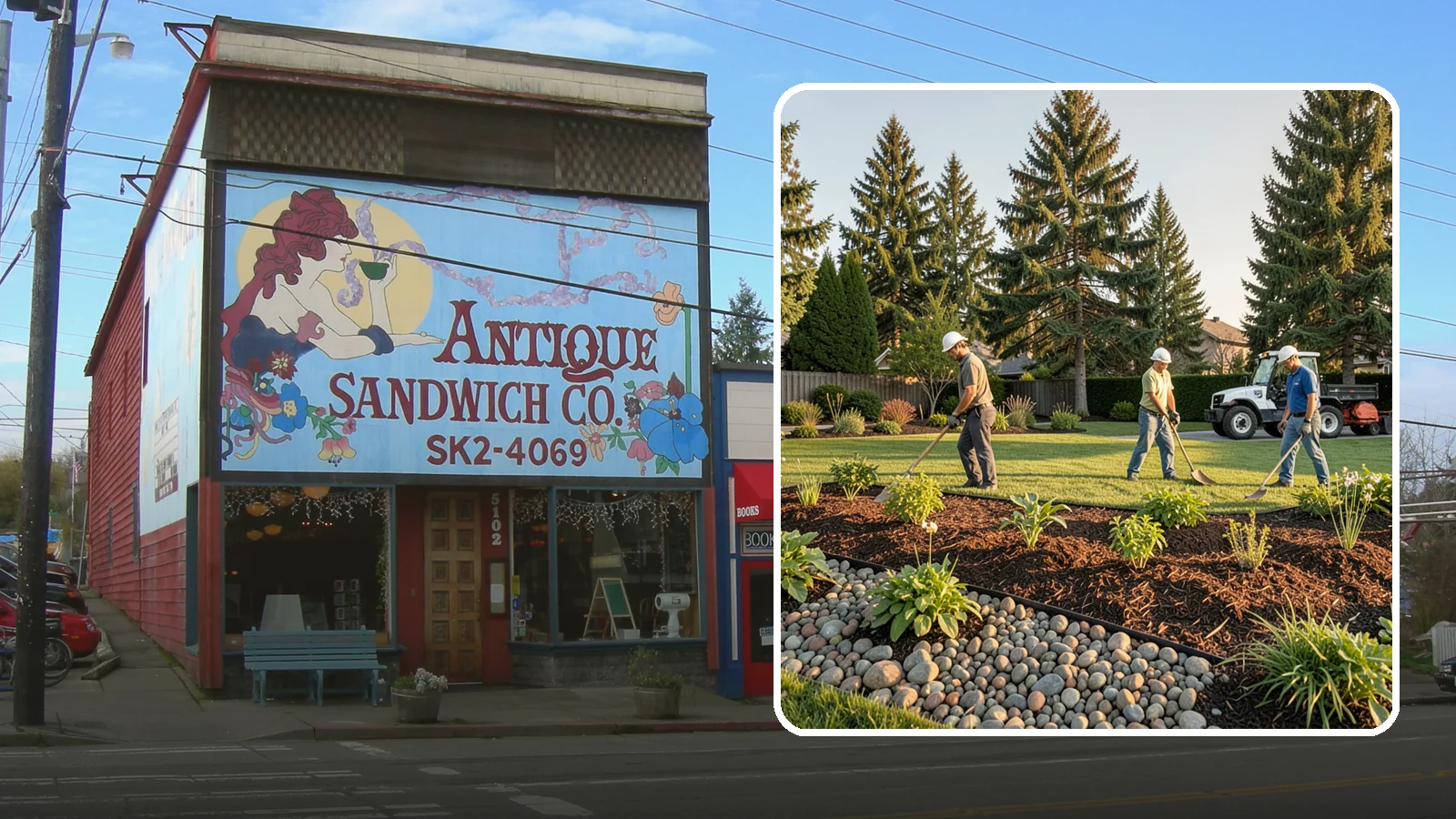 Compost Installation in Ruston, Pierce County, WA - A rich compost top-dress that feeds soil and revitalizes tired beds and lawns.