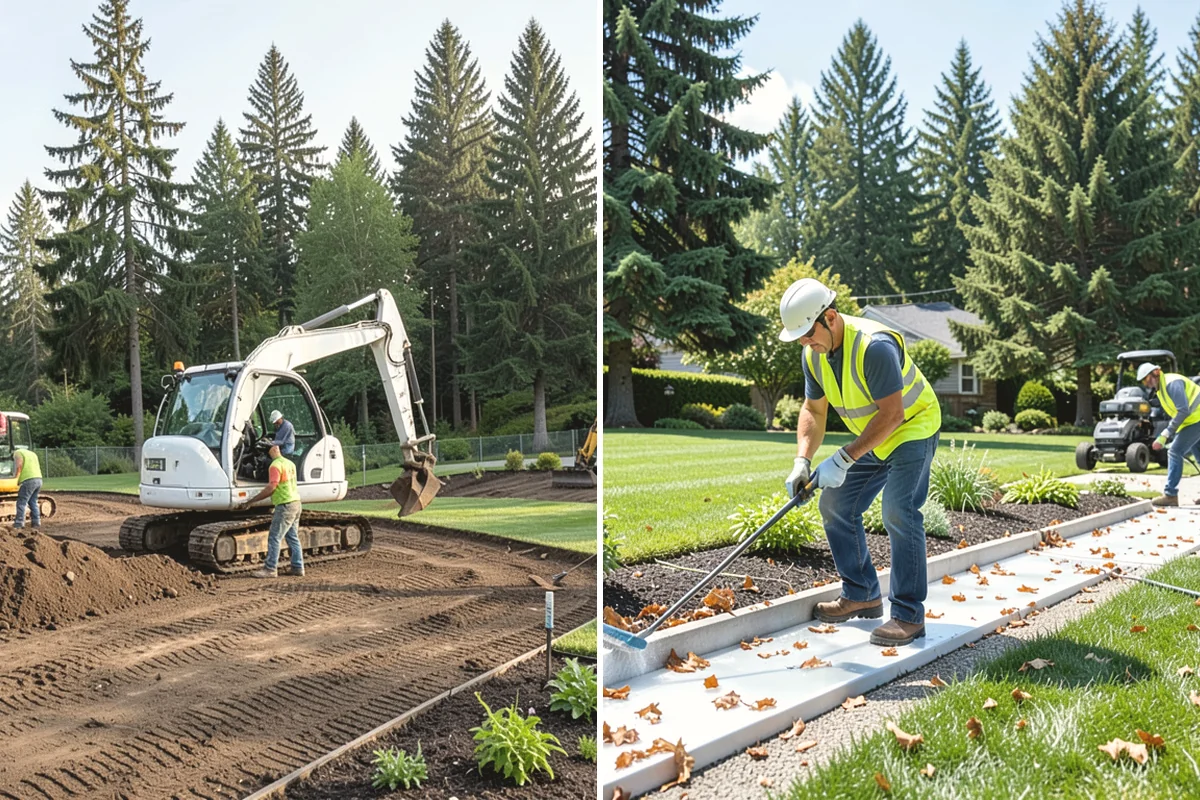 Compost Installation in Ruston, Pierce County, WA - Assess bed or lawn areas and clear surface debris