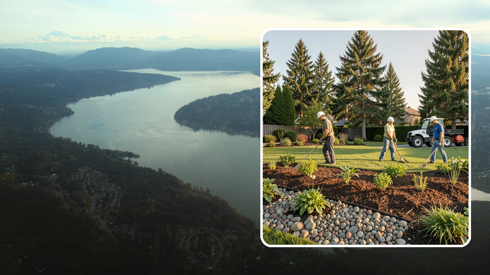 Compost Installation in Sammamish, King County, WA - A rich compost top-dress that feeds soil and revitalizes tired beds and lawns.