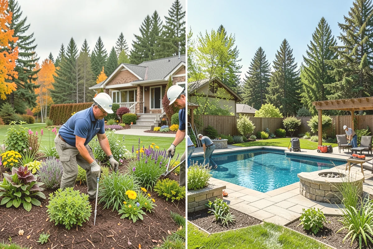 Compost Installation in Sammamish, King County, WA - Assess bed or lawn areas and clear surface debris